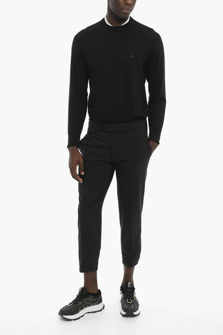 Slim Fit Pants with Adjustable Ankle