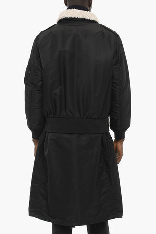 ALPHA INDUSTRIES Giubbotto Imbottito HYBRID  Con Parte Inferiore Removibile e Dettaglio in Ecopelliccia