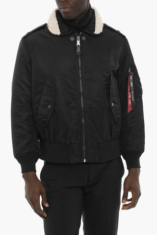 ALPHA INDUSTRIES Giubbotto Imbottito HYBRID  Con Parte Inferiore Removibile e Dettaglio in Ecopelliccia