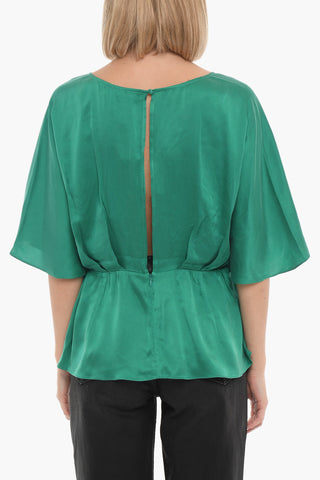 V-Neck Silk Blouse