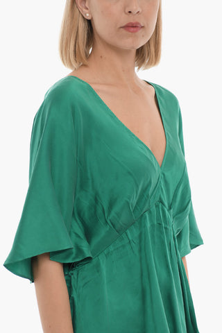 V-Neck Silk Blouse