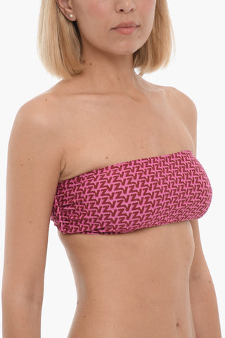 Abstract Patterned Bandeau Bikini