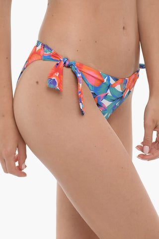 EMPORIO Slip Bikini a Fantasia Floreale con Lacceti Laterali