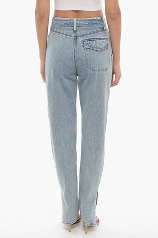 Wide CLEAN LOU MIA YOKE Jeans With Ankle Split and Belt 16cm