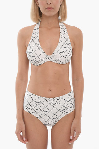 All-Over Printed Halter Bikini
