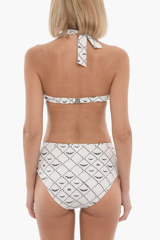 All-Over Printed Halter Bikini