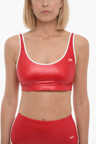 Stretch Fabric BFB-VOLLYS Bikini Top with Contrasting Edges
