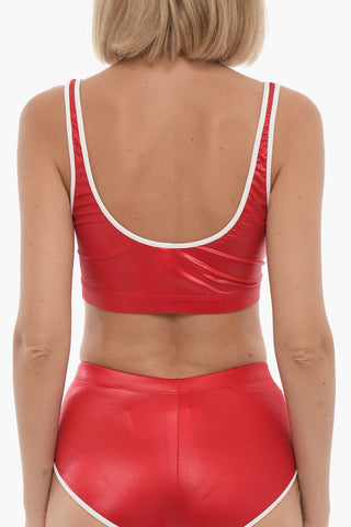 Stretch Fabric BFB-VOLLYS Bikini Top with Contrasting Edges