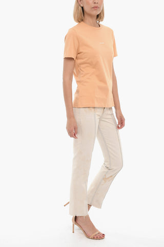 Solid Color SUZANA T-Shirt with Printed Logo