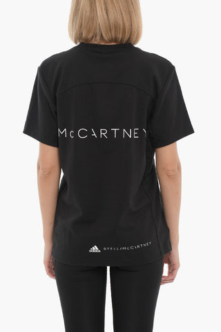 STELLA MCCARTNEY Crew-neck T-Shirt with Printed Contrasting Logo