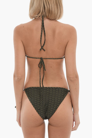 Bikini a Triangolo a Fantasia Astratta