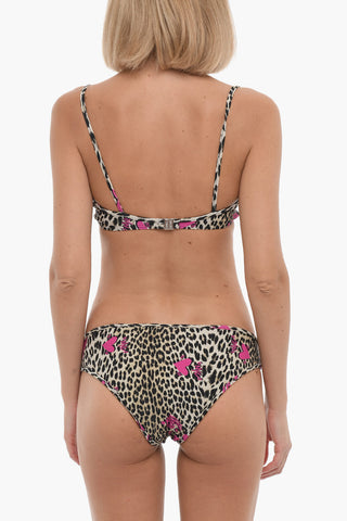 Bikini a Triangolo in Motivo Animalier