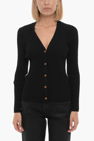 Two-Tone Ribbed Cardigan