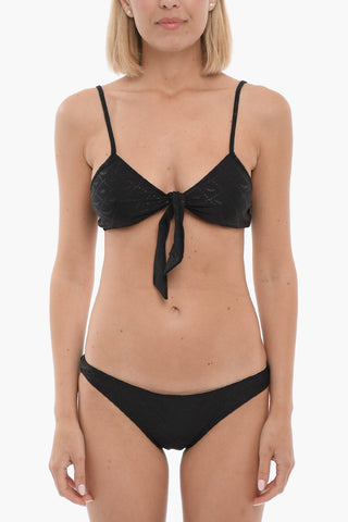 Printed Nylon Stretch Bow Bikini