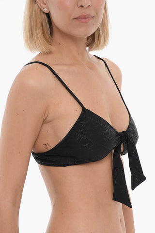 Printed Nylon Stretch Bow Bikini