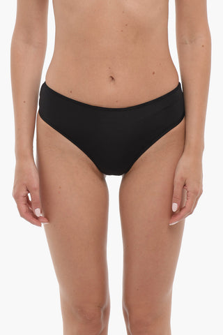 Solid Color Thong with Cut-Out Detail