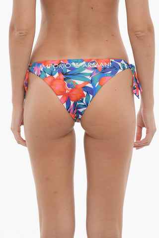 EMPORIO Floral Patterned Tie-Side Bikini Bottom