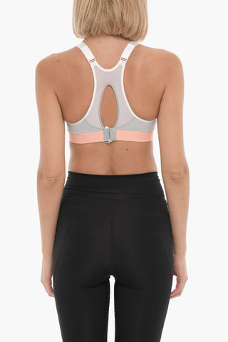 Reggiseno Sportivo Colorblock con Cuciture a Vista