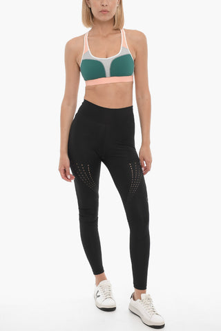 Reggiseno Sportivo Colorblock con Cuciture a Vista