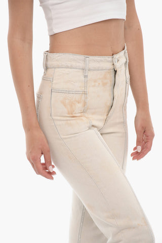 High Waist Vintage Effect Jeans 18cm