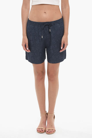 Shorts a Fantasia Floreale con Elastico in Vita