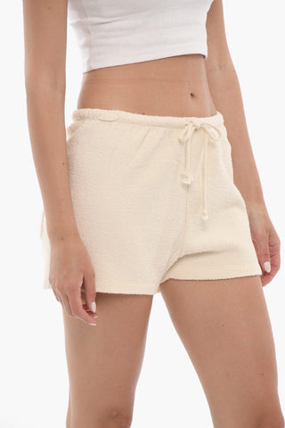 Shorts in Cotone Organico con Elastico in Vita