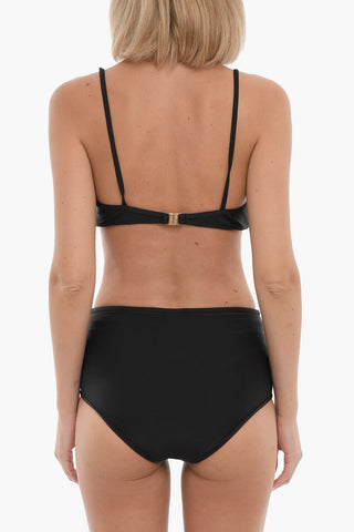 High Waisted Bikini with Golden Logo