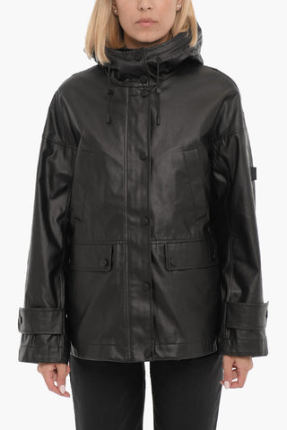 ARMY Giubbotto Impermeabile con Cappuccio