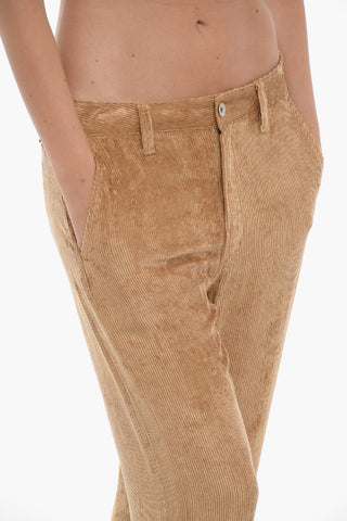 Pantaloni ELLIE Cavallo Basso a Costine in Velluto