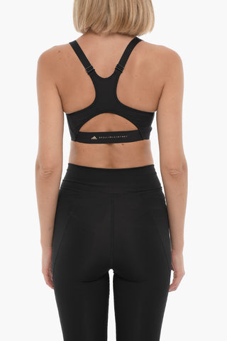 STELLA MCCARTNEY Stretch Fabric Sport Bra with Perforated Details and Back Cut-Out
