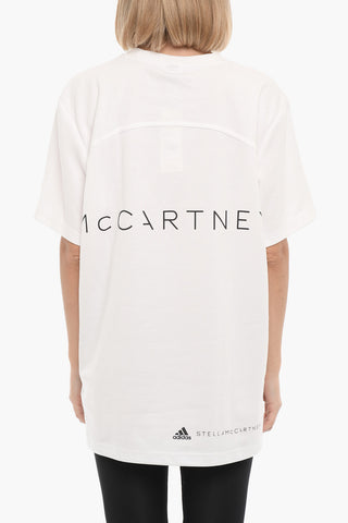 STELLA MCCARTNEY Crew-neck T-Shirt with Printed Contrasting Logo