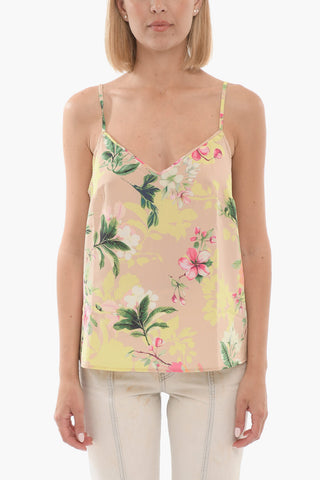 Top a Fantasia Floreale con Scollo a V