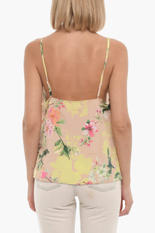 Top a Fantasia Floreale con Scollo a V