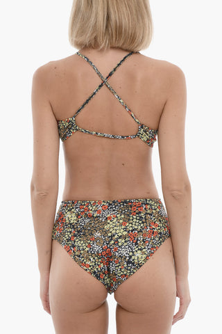 Top Bikini TILDA a Fantasia Floreale con Spalline Incrociate