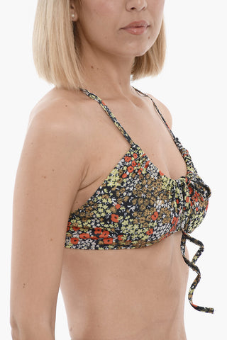 Top Bikini TILDA a Fantasia Floreale con Spalline Incrociate
