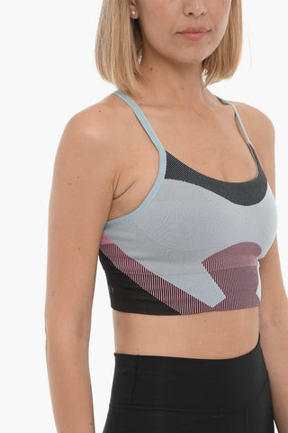 STELLA MCCARTNEY Stretch Fabric Sport Bra with Embroidered Logo