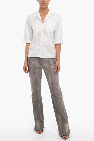 Shiny Nylon Shirt With All-Over Monogram