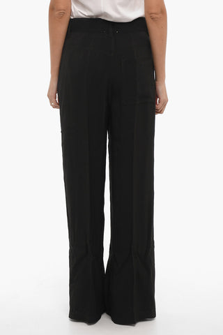 High Waist MY PANTS Flare Pants with Belt Loops