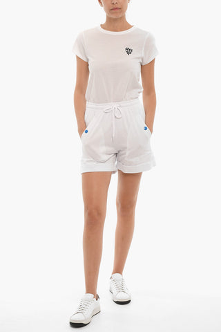 LOVE Shorts with Maxi Pockets and Decorative Logo
