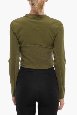 Top Crop a Girocollo