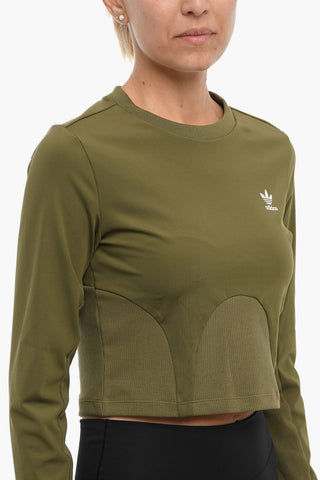 Top Crop a Girocollo