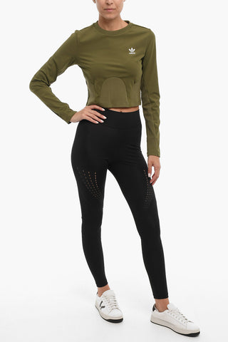 Top Crop a Girocollo