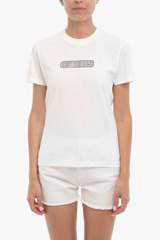 Crew-neck EDEN T-Shirt with Printed Contrasting Logo