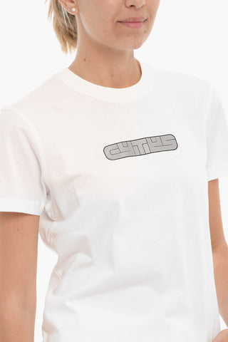 Crew-neck EDEN T-Shirt with Printed Contrasting Logo