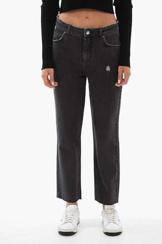 Dark Wash Jeans with Frayed Jeans 18,5cm