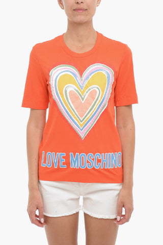 LOVE Crew-neck T-Shirt with Sequined Detail