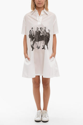Cotton SCHOOL Shirt Dress with Buttoned Collar
