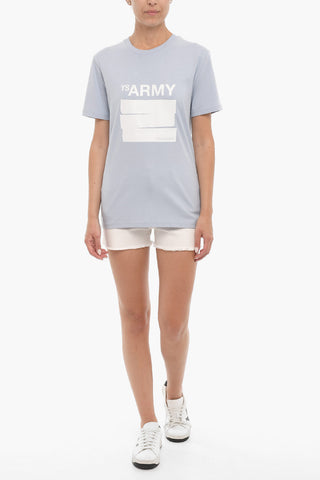 ARMY Front Printed Crew-neck T-Shirt