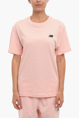 T-Shirt Girocollo con Logo Ricamato