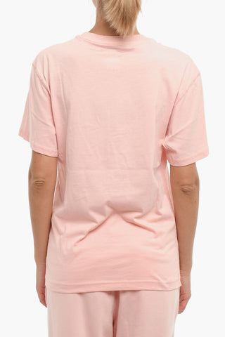 T-Shirt Girocollo con Logo Ricamato